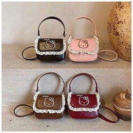 (DEAL Open sale)Women's mini crossbody bag with lace, Korean lady style small handbag, cute design D