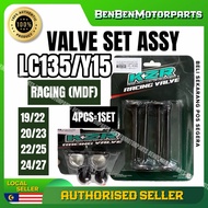(4PS) YAMAHA LC135 / Y15 RACING VALVE SET 19/22 20/23 22/25 24/27 100% BUATAN TAIWAN ORIGINAL KZR RA
