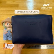 NEW Ferrag x Air China | First Class Navy Blue Pouch Airline Collection Authentic
