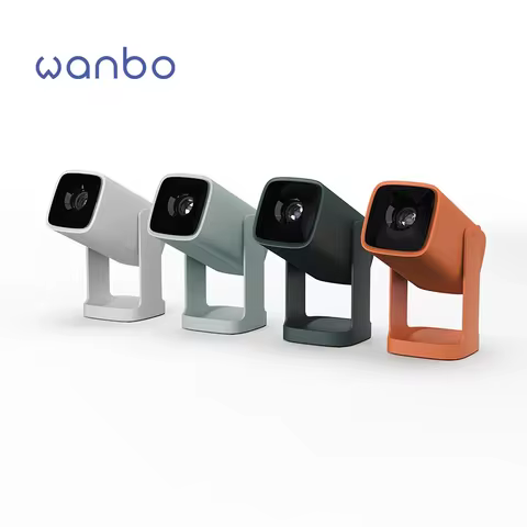 Wanbo Cube 1 Android TV 11.0 Protable Mini Projector 360° Rotating Gimbal Electric Focus Proyector M