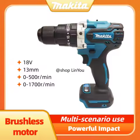 MAKITA 18V lithium electric rechargeable hand drill DDF487 13mm without battery