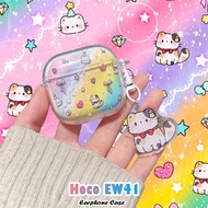 READY STOCK!For Hoco EW41 Case Cover DIY Cute Cat Soft Silicone Earphone Case Casing