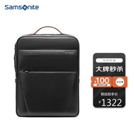 Samsonite/Samsonite Backpack Men's Business Computer Bag Simple Fashion Cow Leather Backpack for Boyfriend for My Husban