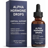 Alpha Hormone Drops for Men – Hormone Balance Support Supplement – 2 Fl Oz (60 mL)