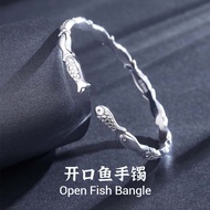 Discount in Straw Time 999 Silver Bracelet JF Fish New Chinese Jewelry Ladies Girls Gifts [May New S