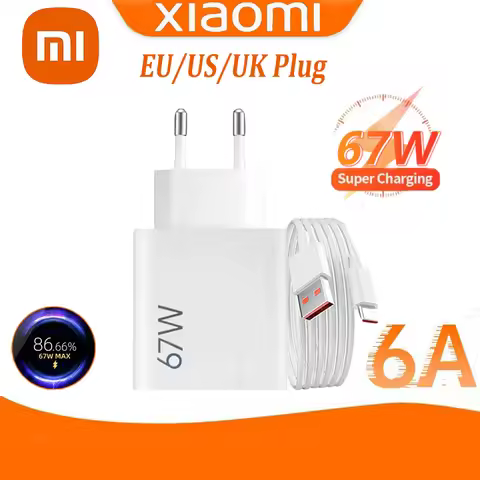 Xiaomi Original Charger 67W Fast Charge USB C PD Interface EU US UK Wall Gan Charge Adapter USB Type