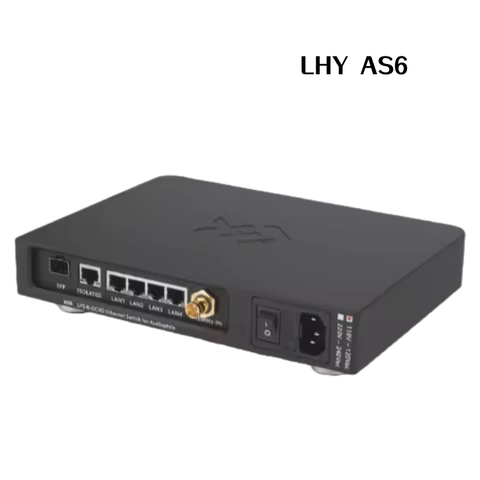 LHY AS6 SW6-SFP 6-Port Hifi Audio Ethernet Switch Network Switch DC Powered with SC-Cut OCXO