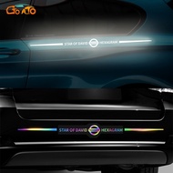 GTIOATO 65CM Car Laser Colorful Reflective Waterproof Sticker Scratch Decoration Sticker For Nissan NV200 Note Qashqai Sylphy Kicks Serena NV350 X-Trail Elgrand Navara