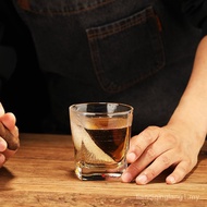 Whiskey Glass Ice Glass Glass Water Glass Ice Mountain Glass Bar with Silicone Ice Mold Wine Glass E