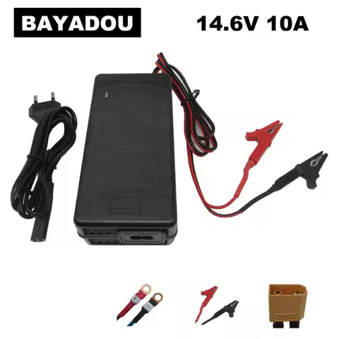 14.6V 10A Lifepo4 Charger For 12V 4S Lithium Iron Phosphate Solar Energy Storage Battery Fast Charge