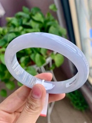 冰種 天然翡翠 緬甸 A玉 玉鐲 • 冰種紫羅蘭翡翠福鐲