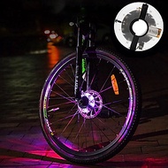 Đèn Led Gắn Bánh Xe Đạp 7 Màu (Trục Giữa phi 19-36mm) Có Sạc Điện USB Chống Nước Trang Trí Cho Xe Đạ