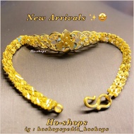 Gelang Cantik Bunga Flower Mas Kuning 24K 999 Asli Emas