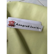 Genuine Cowhide Milled Type Orange Pattern/ in Ivory White A4 Size (21 cm x 29.5 cm)