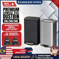 dustbin kitchen 50L stainless steel dustbin tong sampah besar kitchen house with cover tall automati