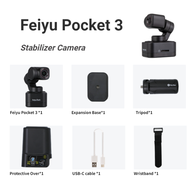 Feiyu Pocket 3 Cordless Detachable 4K 60FPS Camera Magnetic Attach AI Tracking Follow (FREE 64GB mic