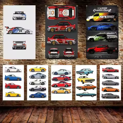 90x150cm 3X5FT Super Car Racing Car Flag Polyester Printed Racing Car Banner For Decor
