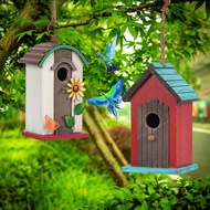 Outdoor Bird House Wooden Hanging Bird House Wild Bird Supplies Bird Nest Garden Bird House Decorati