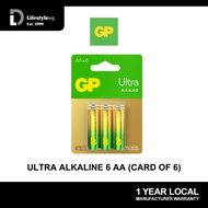 GP Ultra Alkaline 6 AA (Card of 6)