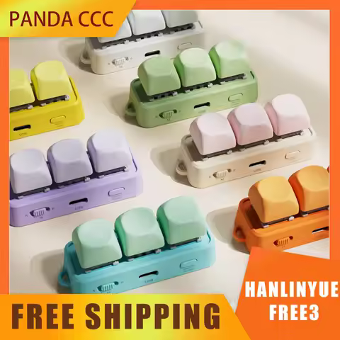 Hanlinyue Free3 Mini Portable Keyboard Bluetooth Rgb Hot Swap 3 Keys eBook Reader Page Turner Pc Acc