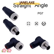 JANELAXE932JN M12 4/5/8 Pin Waterproof Aviation Plug, A Type, PG7 Male & Female M12 Sensor Cable Con