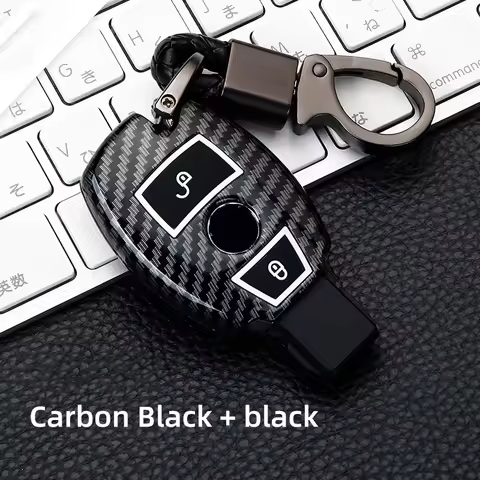 Carbon fiber Plastic Car Key Case Cover For Mercedes Benz A B C E G Class C200 C300 E350 W205 E260L 