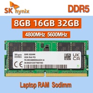 SK hynix RAM DDR5 8GB 16GB 32GB 4800MHz 5600MHz Laptopk Memory 1Rx16 2Rx8  PC5 4800B 5600B SODIMM