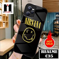 REALME C35 Case - REALME C35 Fashion Case Latest 2022 MI.CASE [ NIRVANA ] Soft Case Glass REALME C35