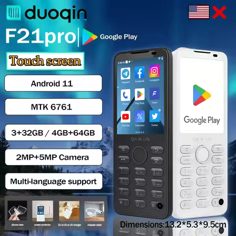 Qin F21 Pro 2.8 inches Touch screen MTK6761 3+32GB 4+64GB 2MP+5MP Camera Android 11 Google Store 212