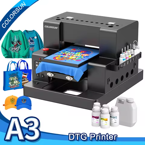 Colorsun A3/A4 DTG Printer L805 Direct To Garment Printing Machine Impresora A4 DTG A3 DTG Printer F