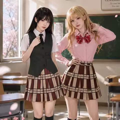 Anime Manga Citrus Aihara Yuzu Aihara Mei School Uniform Suit Cosplay Costume Skirt Suit Woman Shirt