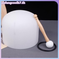 PUCOOL Crystal Quartz Singing Bowl 8 Inch 432Hz Yoga Meditation Sound Bowls Professional  Crystal Bo
