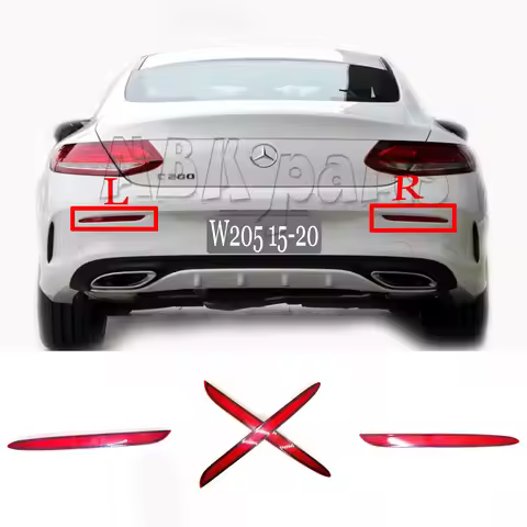 Rear Reflector for 15-25 Mercedes-Benz C-class W205 W206 Fit C180 C200 C220 C250 C300 C400 C43 C63 A