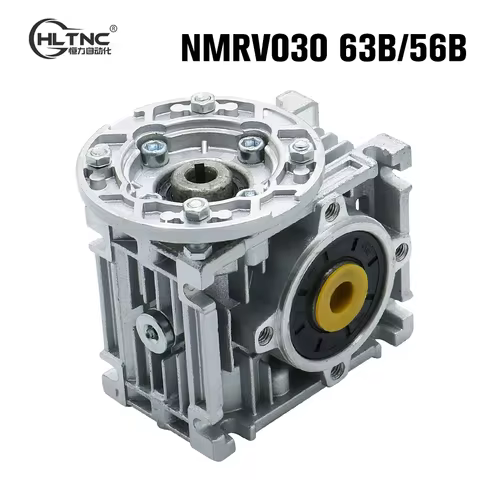 HLTNC Worm Gear Reducer NMRV030 High Torque Gearbox Input 9/11mm Output 14mm Suitable for Nema23 63B