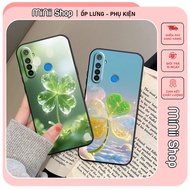 Case for Realme 5 / 5i / 5 Pro / C3 with lucky four-leaf clover print