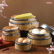 BLISS Bamboo Steamer Dim Sum Bao Buns Steam Basket Kitchen Gadget Woven Bamboo Chinese Steam Cooker