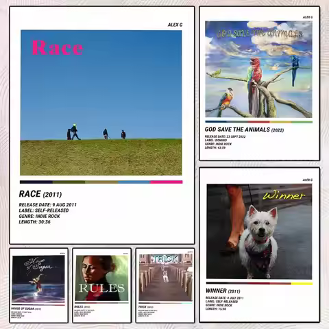 Album A-Alex G-Race Poster PP Wall Decor Posters Celebrity Music Art Prints Bedroom Office Gift