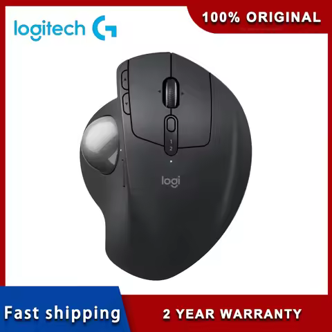Logitech MX Ergo S Wireless Trackball Mouse Adjustable Ergonomic Design Rechargeable Bluetooth Mouse