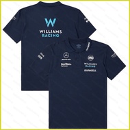 B4 2023 F1 Team Williams Racing Polo Tshirt Tops Casual Sport Tee Short Sleeve Plus Size Unisex 4B