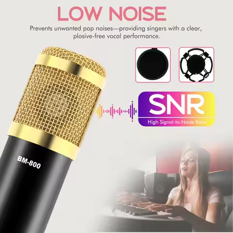 Home Studio Recording Kit BM800 BM800 Equipment Condenser Microphone Professional Audio Mixer Comput