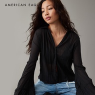 American Eagle Mesh Ruffled Shirt เสื้อเชิ้ต ผู้หญิง (EWSB 035-5273-001)