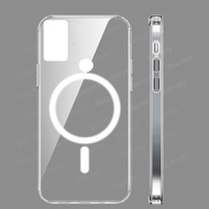 TCL 20 R 5G 20R 5G Casing Clear Case Phone Case Cover Support Magnetic Wireless Charger with Holder