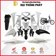 Dàn áo (16 món nhựa màu + nhựa nhám) xe Wave Anpha 110cc K89 (2020-2021-2022) các màu chính hãng Hon