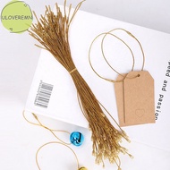 uloveremn 100pcs 20cm Gold Silver Rope Fiber Threads Gift Packaging String Christmas Ball Hanging Rope DIY Tag Line Label Lanyard SG