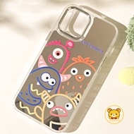 Cartoon Monster Mirror Phone Case For Vivo V60 V50 V40 V40E V30E V30 V29 V27E V29E V25E V23E V21E V2