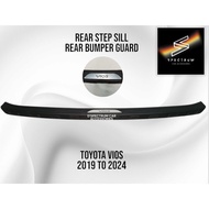 ♞,♘,♙REAR STEP SILL/REAR BUMPER GUARD FOR TOYOTA VIOS (2019 TO 2024) BLACK
