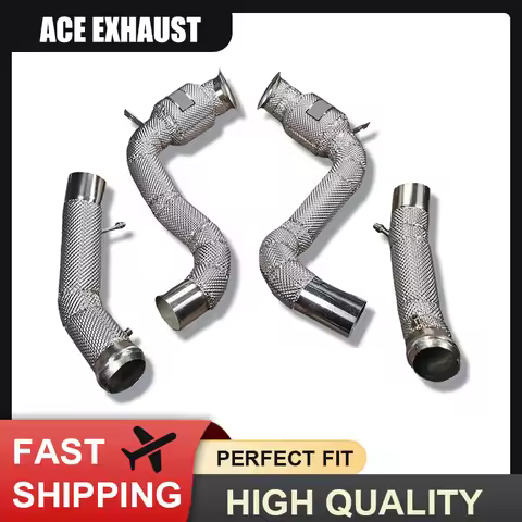 ACE Hot Sale High Flow Downpipe for Mercedes-Benz C63 C63S AMG W205 High Performance SUS304 Exhaust 