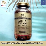 โอเมก้า 3 Omega3 EPA & DHA Triple Strength 950 mg 50 or 100 Softgels - Solgar