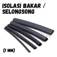 ISOLASI BAKAR PERMETER SELONGSONG KABEL LISTRIK 1mm HEAT SHRINK SELANG BAKAR SOLASI KABEL LISTRIK 1mm