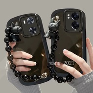 2023 Hot Deals Phone Case OPPO A78 5G A17 A17k Fashion Affordable Black Bulldog Bracelet Casing Lens